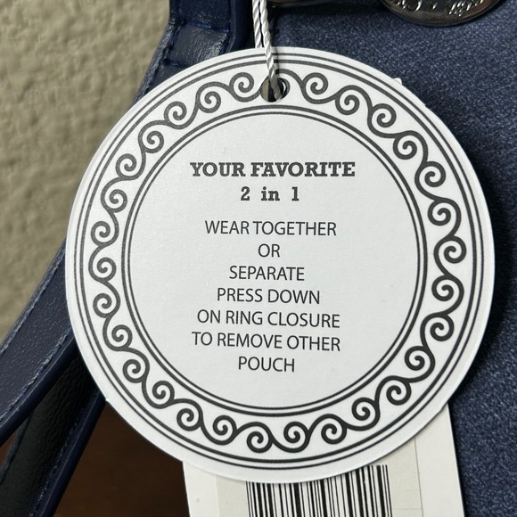 CXL by Christian Lacroix NWT Wristlet Duo Indigo Denim Look Faux Leather - Picture 8 of 12